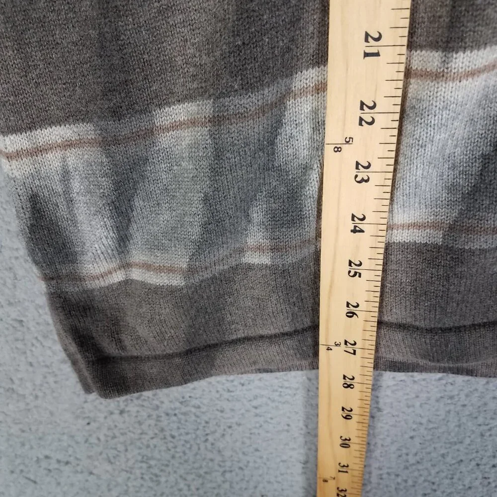 Hickey Freeman Sweater Adult XL Pullover Brown Striped Cotton Cashmere Blend Men